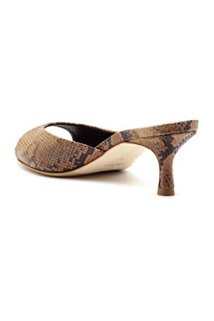 Brown Python-print leather mule JULIE DEE | VE112BISCQUIZ